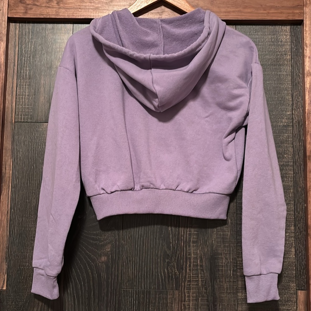 Forever 21 Lavender Cropped Hoodie NWT - Picture 3 of 3